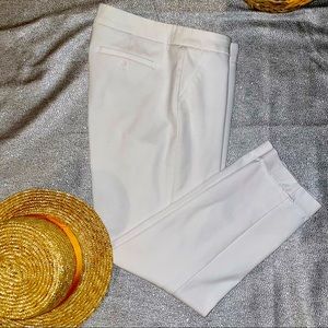 Saks Fifth Avenue Black Label Size 10 White Crops